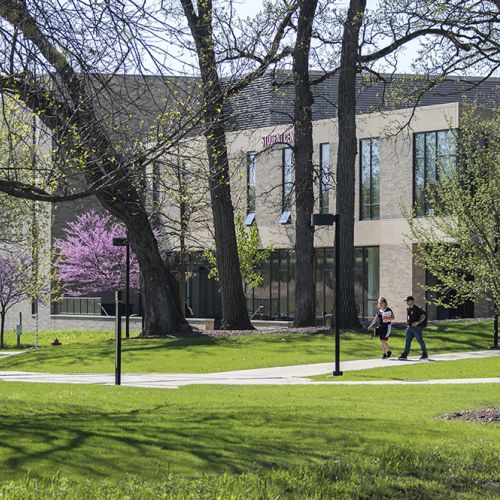Student Center Students Walking Sugar Grove