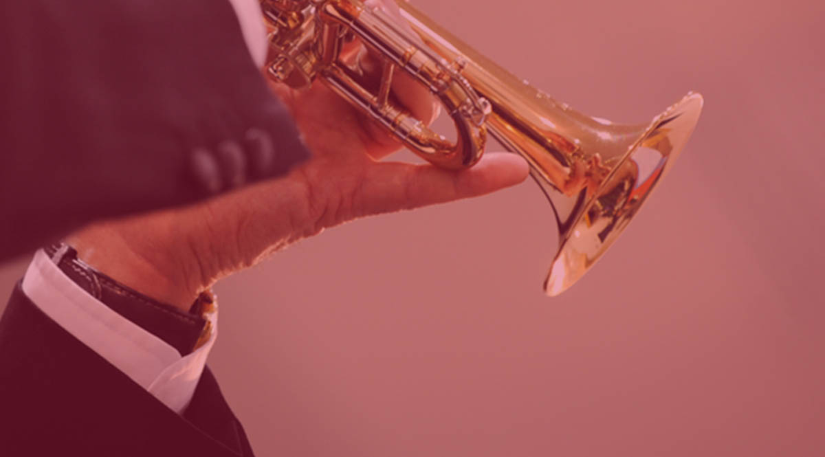 Musician playing trumpet