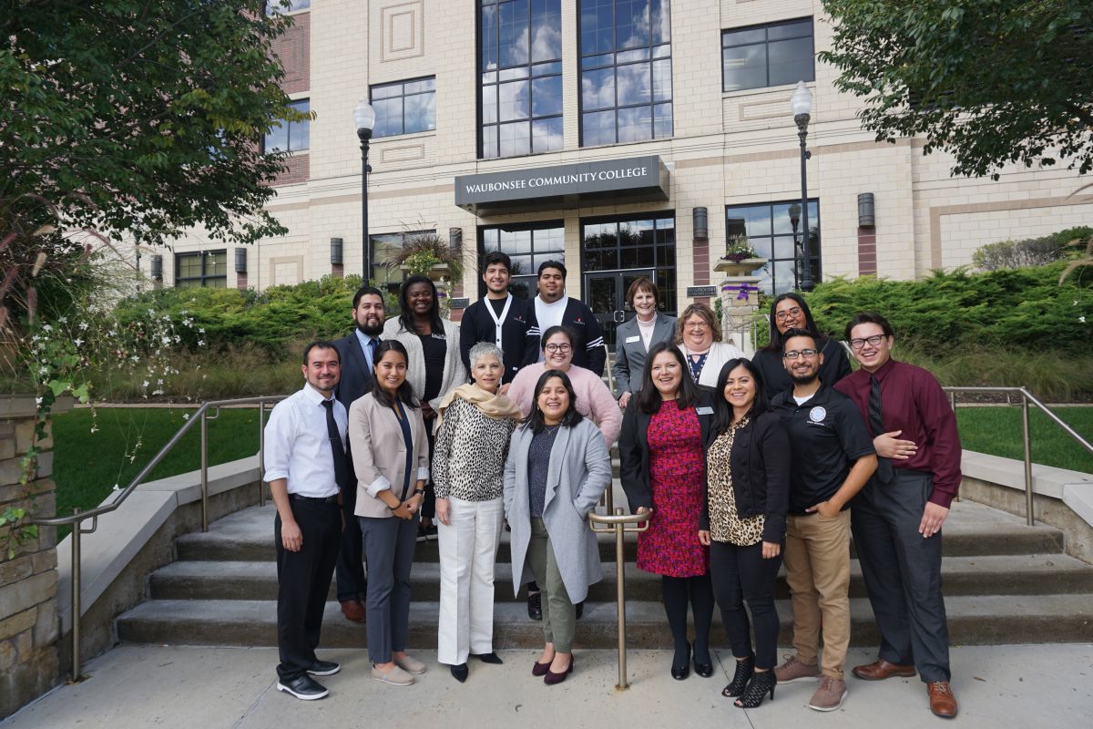 Dr. Sobek with colleagues at Downtown Aurora 