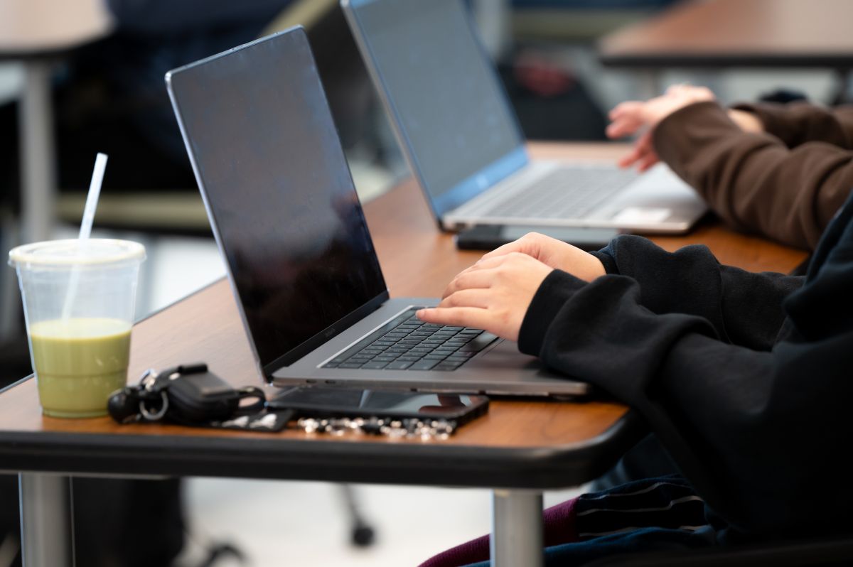 Students using laptops