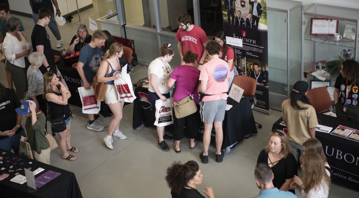 Students, parents and staff at the Sugar Grove Open House in 2023