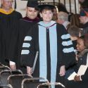  Dr. Sobek leads the stage party for the 2010 Commencement Ceremony.