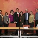 Dr. Sobek and faculty with former Illinois Treasurer Alexi Giannoulias in 2011.