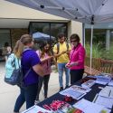 Dr. Sobek with Students on First Day 