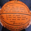 Basketball with signatures