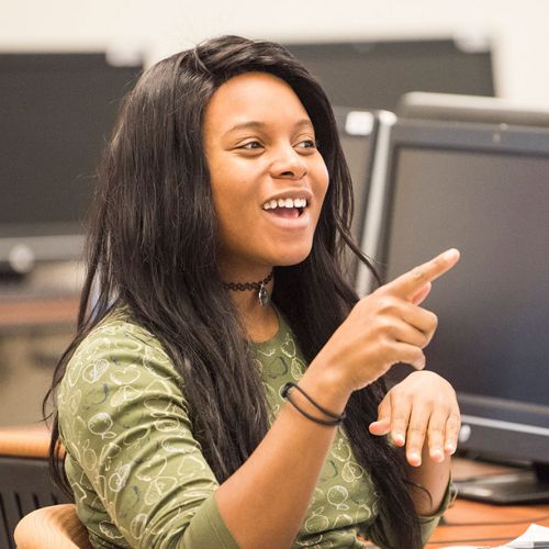 Student in Psychology Classroom