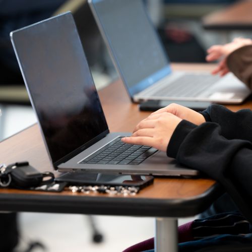 Students using laptops