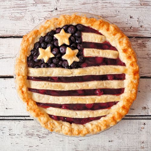 American Flag themed pie