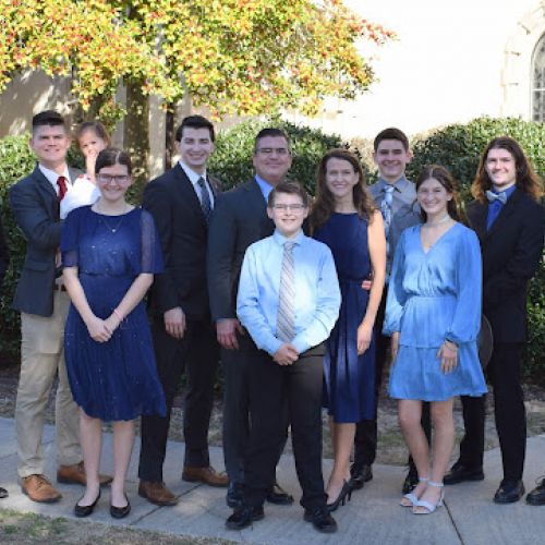 The Kararo Family is a local homeschooling family that leverages Waubonsee Community College’s dual credit program to get a head start on college. Collectively, the family has obtained over 250 college credits over more than a decade. Back Row (L to R): Adam Kararo, Ethan Kararo, Noah Kararo, Jeff Kararo, Dawn Kararo, Luke Kararo, Paul Kararo, Daniel Kararo Front Row (Left to Right): Mary Kararo, Ray Kararo, Grace Kararo