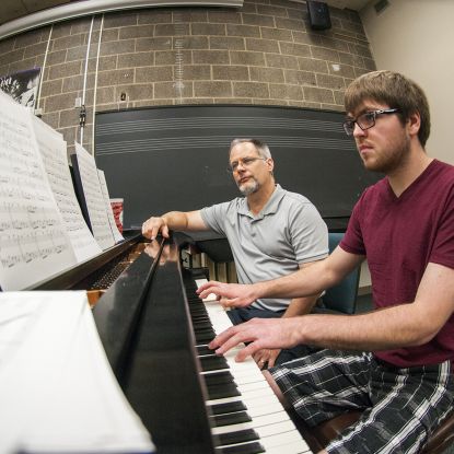 Piano practice Music Department with Dr. Mark Lathan