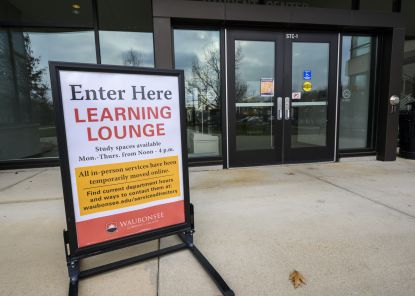 Waubonsee Learning Lounge Sign